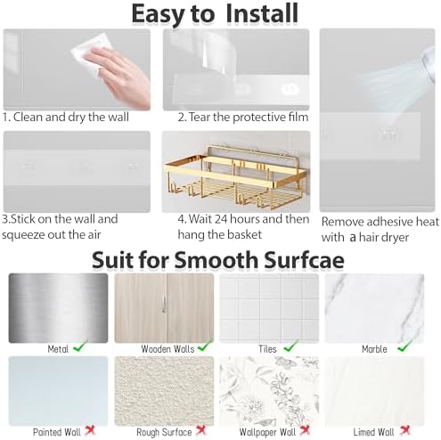 Liuoud 5 Pack Shower Caddy for Inside Shower - Image 7