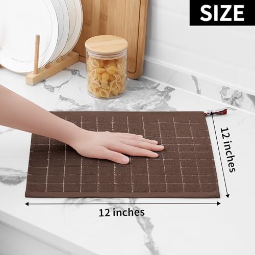 Homaxy 100% Cotton Terry Kitchen Dish Cloths, 4 Pack - Image 4