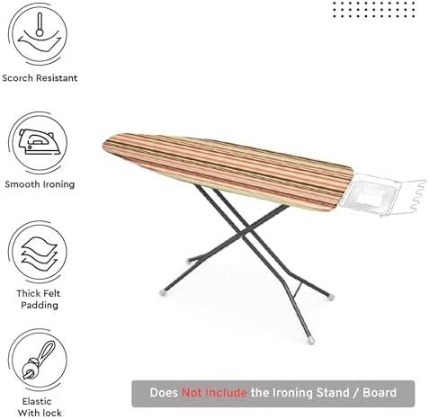 Encasa XO Ironing Board Cover and Pad, 4mm Felt 42"x14" - Image 2