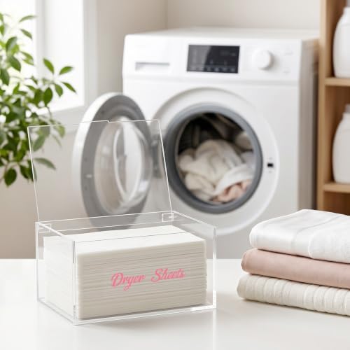 Acrylic Dryer Ball Holder Dispenser Container, Bonus Pink Labels Included - Image 5