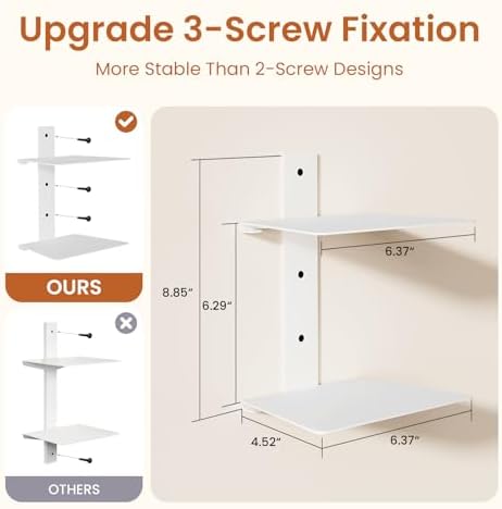 Wawocs Invisible Bookshelves for Wall, 6 Tier Floating Bookshelf Made of Heavy - Image 6