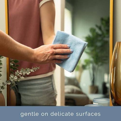 S&T INC. Microfiber Cleaning Cloth, 150 Pack, 11.5" x 11.5", Light Blue - Image 3