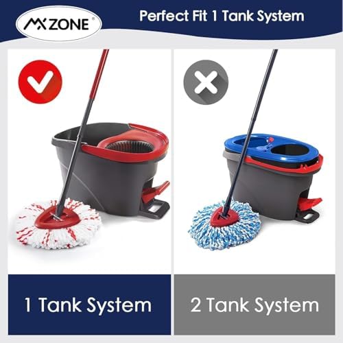 Spin Mop Replacement Heads for O-Cedar EasyWring 1-Tank, Microfiber 3-Pack - Image 4