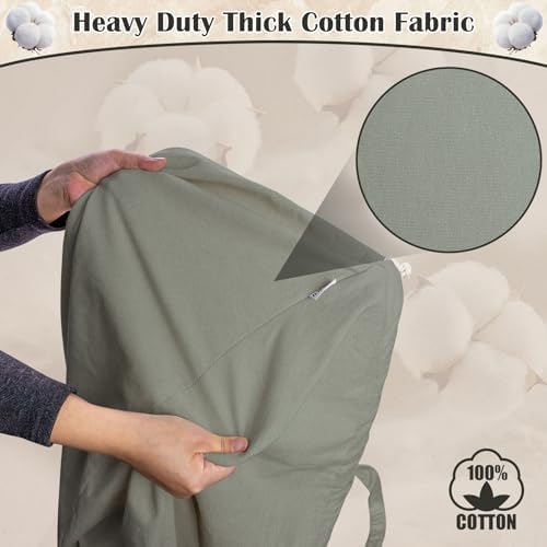 Cotton Canvas Laundry Bag 33"Wx 35"H, Extra Large Heavy Duty, XL cottonGrey - Image 4
