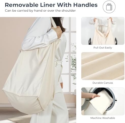 STO STO Laundry Hamper 2 Section, 100L Rolling Laundry Sorter Cart - Image 4