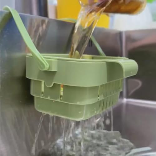 Foldable Hanging Sink Drain Basket No-Drill Removable Sink Filter - Image 4