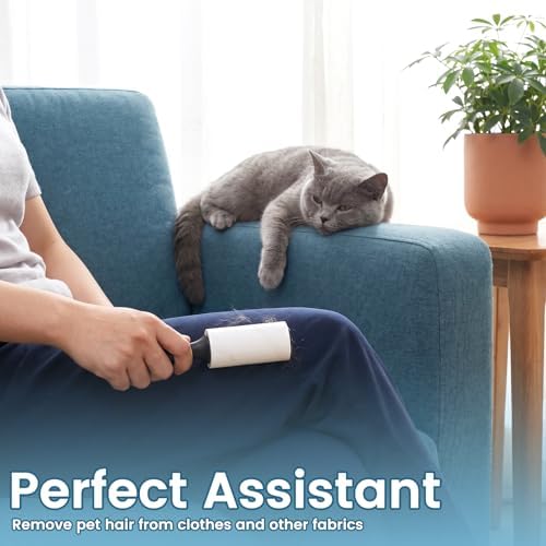 24 Rolls Compact Lint Rollers for Pet Hair Extra Sticky, Dog & Cat Hair Remover - Image 4