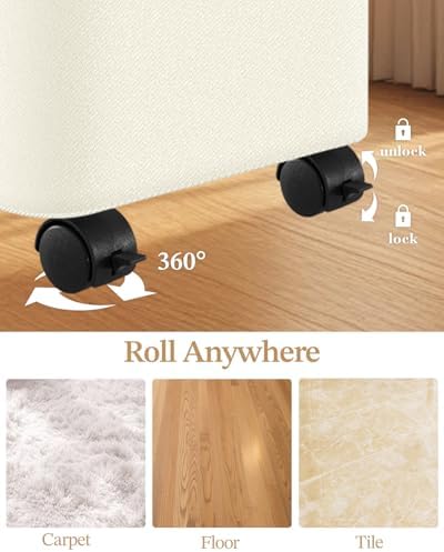 Laundry Basket with Wheels, 110L Large Rolling Laundry Hamper - Image 5
