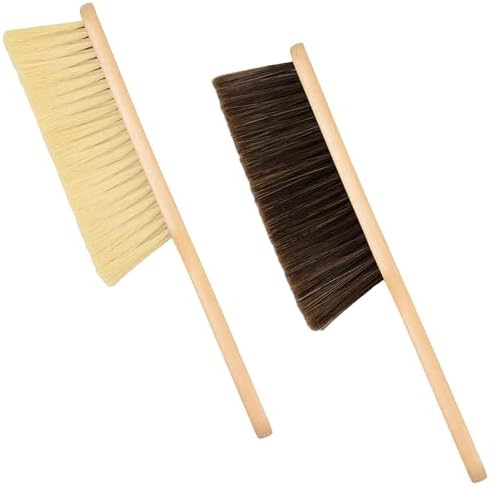 Wooden Bench Brush with Soft Bristles – 2 Pack Wide Table & Counter Dusting by Unknown