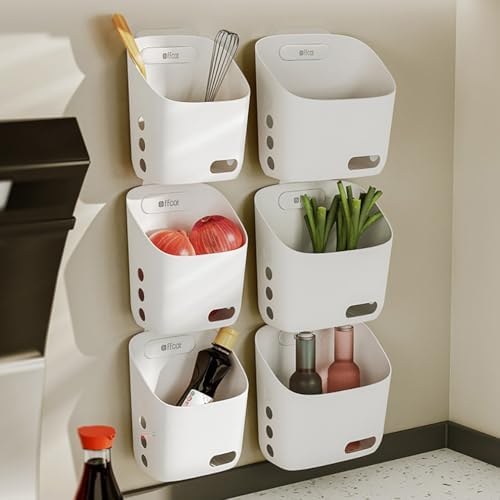 LeleCAT Plastic Hanging Basket Kitchen Storage organizer, Basket - Image 3