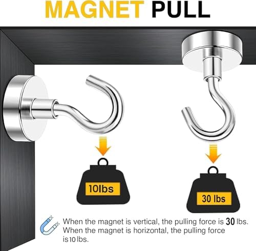 DIYMAG Magnetic Hooks, Strong Magents 20 Pack 30lbs - Image 4