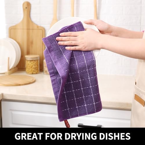 Homaxy 100% Cotton Terry Kitchen Dish Cloths, 12 Pack - Image 4