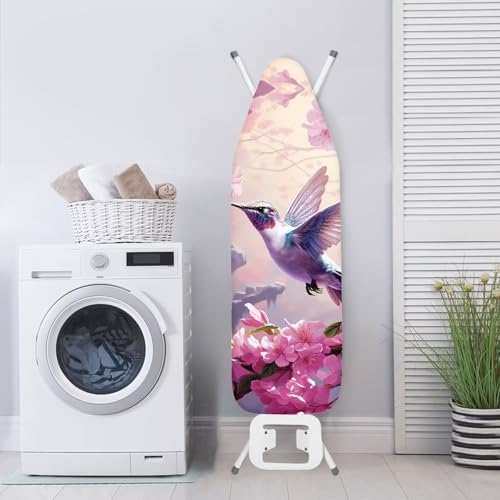 Floral Hummingbird Ironing Board Cover and Pad Extra Thick Heavy Duty Padded 3 - Image 4