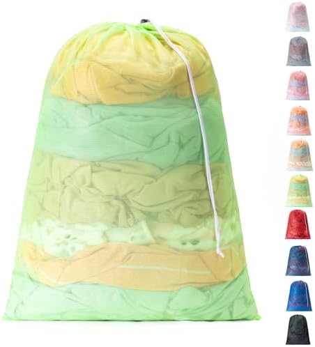 1 Pack Mesh Travel Laundry Bag 24" x 36"Extra Large Dirty Clothes Organizer by Unknown
