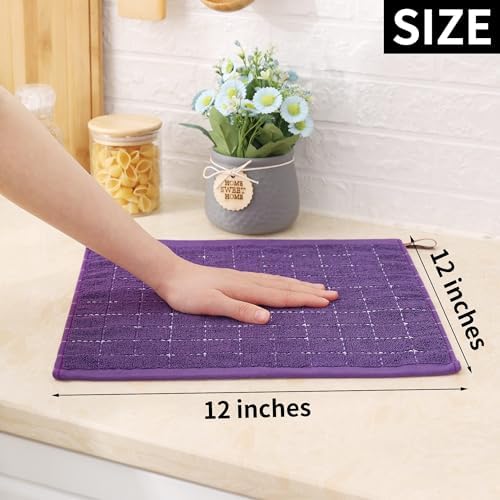 Homaxy 100% Cotton Terry Kitchen Dish Cloths, 12 Pack - Image 5