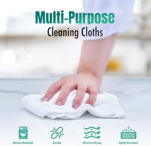 ZUPERIA Terry Towels Pack of 60 100% Cotton Terry Barmop Towels - Image 5