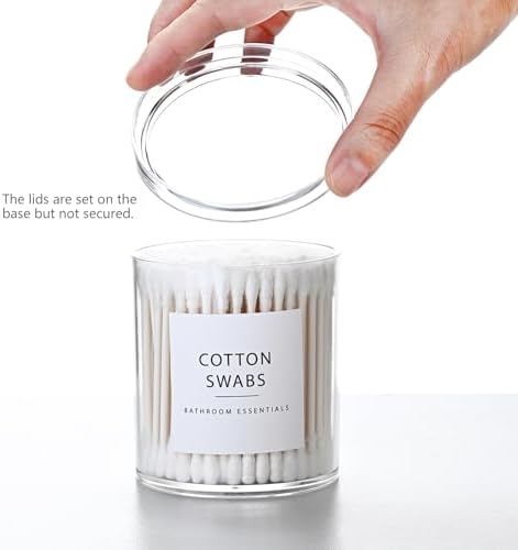 SheeChung 2 Pack 10oz Stackable Clear Qtip Holder - Image 3