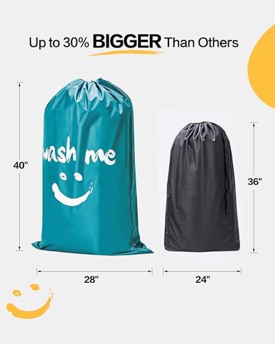 HOMEST XL Laundry Bag 28" x 40", Extra Large Dirty Clothes Organizer - Image 2