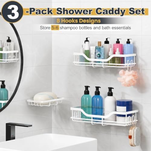 OMAIRA 3-Pack Shower Caddy - Image 5