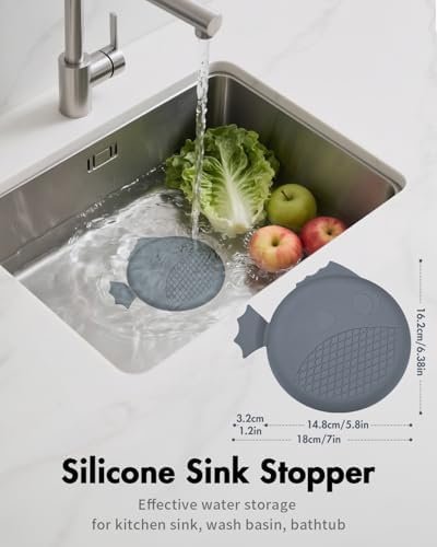 Upgraded Reversible Sink Drain Strainer & Kitchen Sink Stopper Set - Image 2
