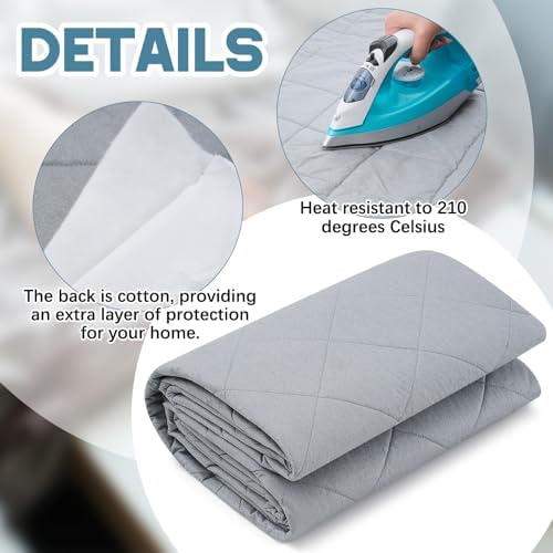 Treela 58" x 72" 2 Yard Heat Resistant Quilted Fabric Ironing - Image 6