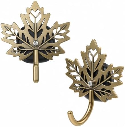 Vintage Maple Leaf Decorative Magnetic Hooks Heavy Duty, 2 Pack by MagitcSee