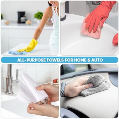AIDEA Microfiber Cleaning Cloth Roll-600PK, Reusable Paper Towels 11.5×11.5" - Image 5