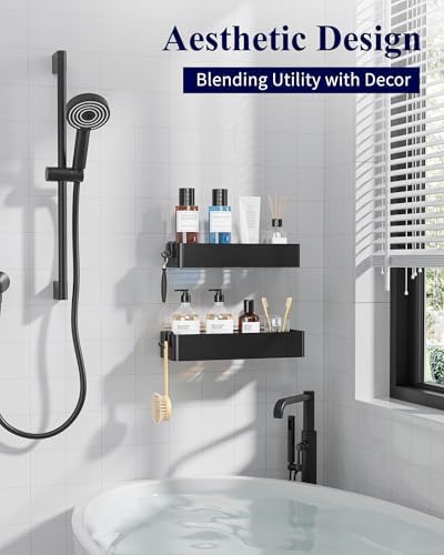 Kitsure Shower Caddy Adhesive, Stylish Shower Organizer - Image 2