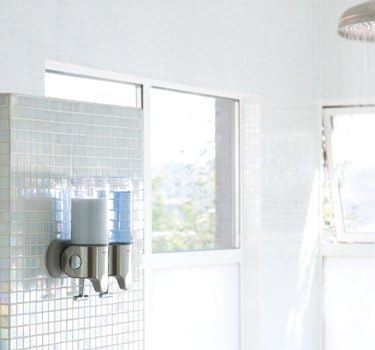 simplehuman Wall Mount Pumps, Twin 15 fl. oz. Shampoo & Soap Dispenser - Image 2