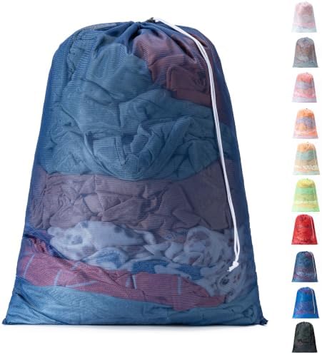 1 Pack Mesh Travel Laundry Bag 24" x 36"Extra Large Dirty Clothes Organizer by Unknown
