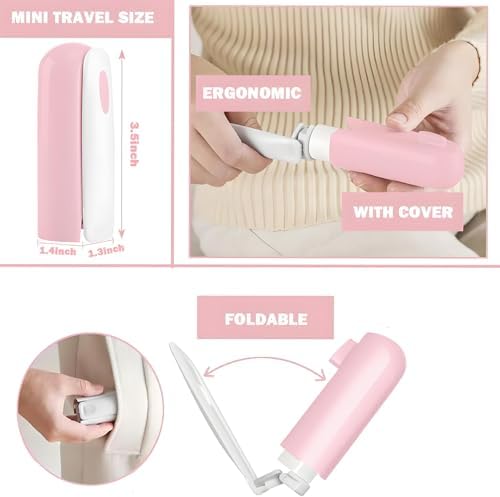 Mini Travel Lint Roller with 150 Sticky Sheets, Compact Portable Pet Hair - Image 2