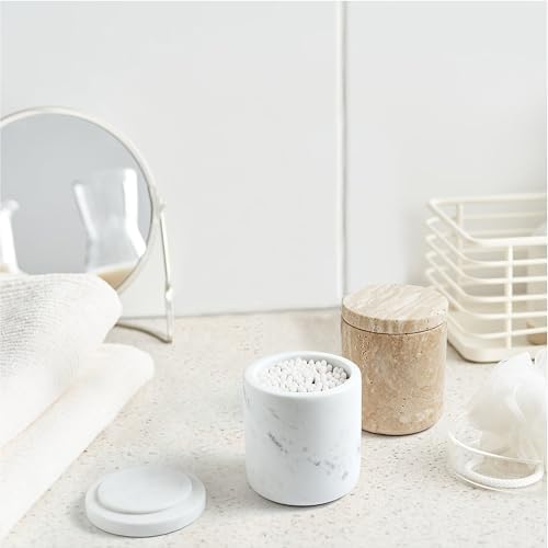 Travertine Qtip Holder Dispenser - Image 2