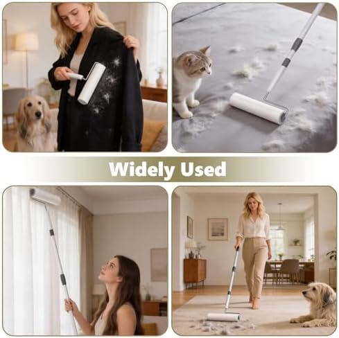 9.45'' Large Lint Rollers for Pet Hair Extra Sticky, Long Handled Lint Roller - Image 6