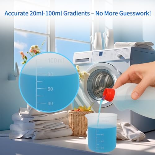 Laundry Detergent Cup, Silicone Laundry Detergent Measuring Cup, 100ml Soft - Image 5