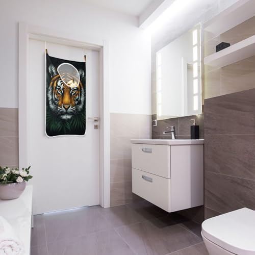 1PC Hanging Laundry Hamper Bag Over the Door Laundry Hamper Wall Hamper Large - Image 7