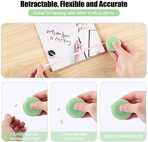 Tape Measures Retractable, Fabric Measuring Tape, 60 Inch Small Sewing Tape - Image 4