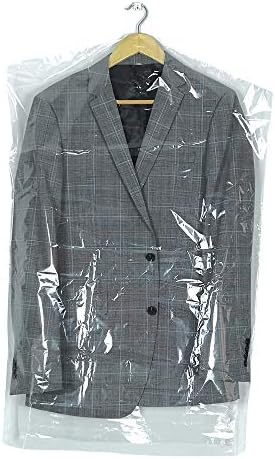 30 Pack Clear Plastic Clothes Covers 35.4inch Dry Cleaning Hanging Dust Proof by RINTATI
