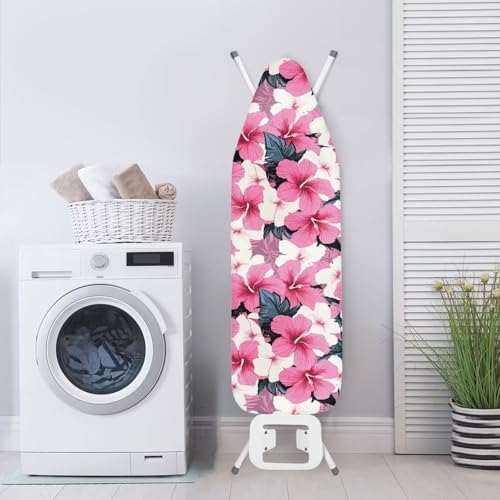 Tropical Pink Flower Ironing Board Cover Standard Ironing Board Cover - Image 3