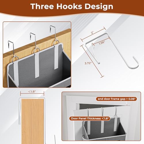 3 Pack 5 Tier Over the Door Organizer - Image 4