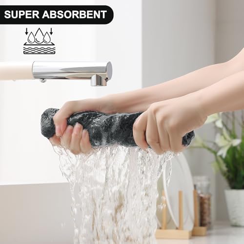 Homaxy 12 Pack 100% Cotton Kitchen Towels and Dishcloths Set - Image 3