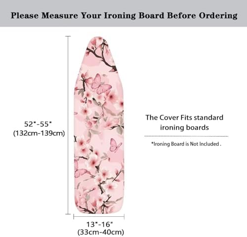 Cherry Blossom Ironing Board Cover and Pad 15 x 54 Heavy Duty Iron Board Covers - Image 6