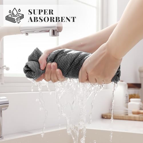 Homaxy 6 Pack Cotton Terry Premium Kitchen Towels, 18 x 28 in - Image 3