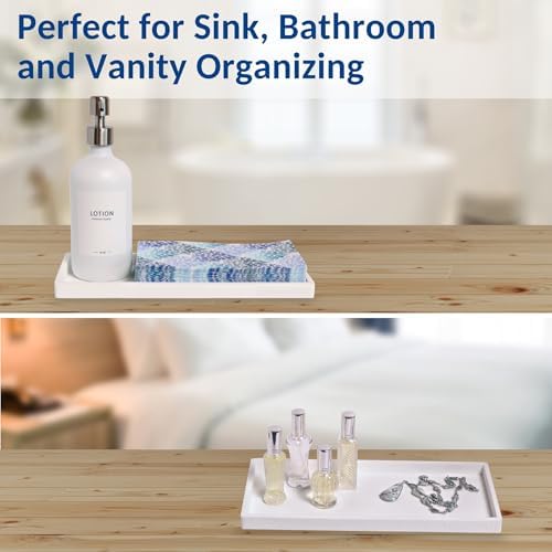 Spacewiser Silicone Countertop & Vanity Tray – 11.7” Bathroom Counter Tray - Image 6
