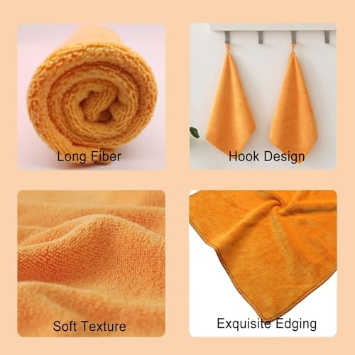Premium 400 GSM Microfiber Cleaning Cloths, 12 Pack Ultra Absorbent Lint-Free - Image 2
