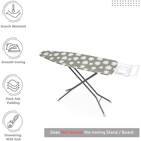 Encasa XO Ironing Board Cover and Pad, Thick Felt 54"x18" - Image 3