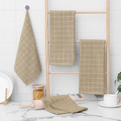 Homaxy 100% Cotton Terry Kitchen Towels, 8 Pack - Image 6