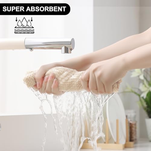 Homaxy 10 Pack 100% Cotton Kitchen Towels and Dishcloths Set - Image 3