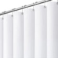 Dynamene Stall Waffle Shower Curtain 256 GSM Heavy Fabric 60x84 White by Dynamene