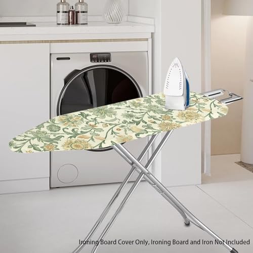 Yellow Green Floral Tabletop Ironing Board Cover Standard Ironing Board - Image 2