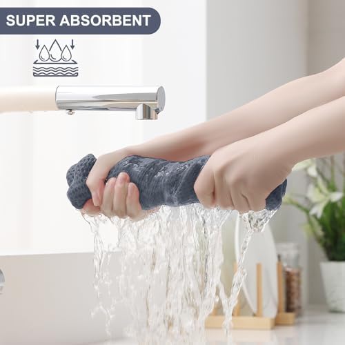 Homaxy 8 Pack 100% Cotton Kitchen Towels and Dishcloths Set - Image 3